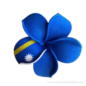 3 1/2" Customized Foam Flower Hair Pick Nauru